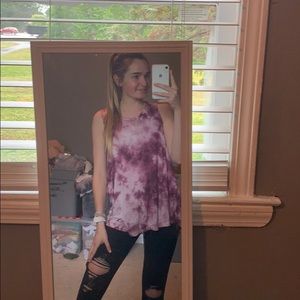 American Eagle tie dye tank